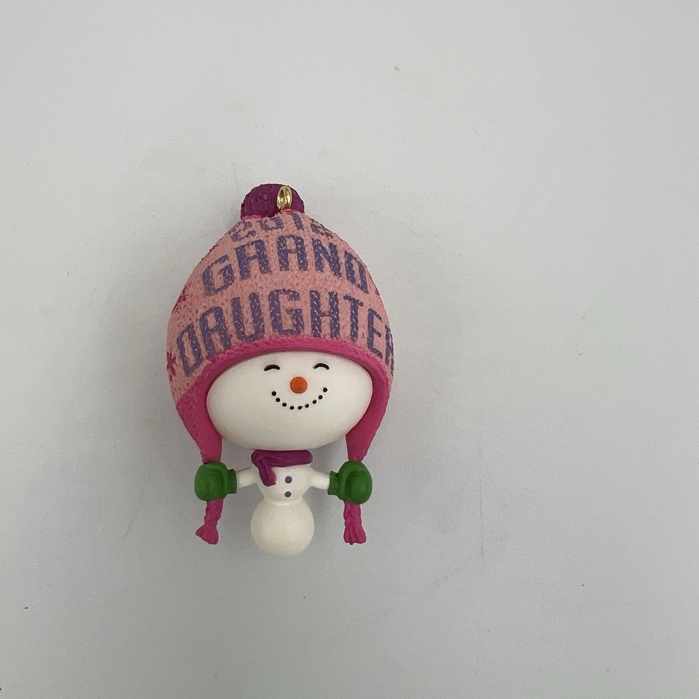 Hallmark 2012 Granddaughter Christmas Ornament Snowman Artist Tom Best